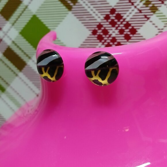 Handmade Silver Tone with Animal Print Earrings Fashion Jewelry #88 - Picture 4 of 7